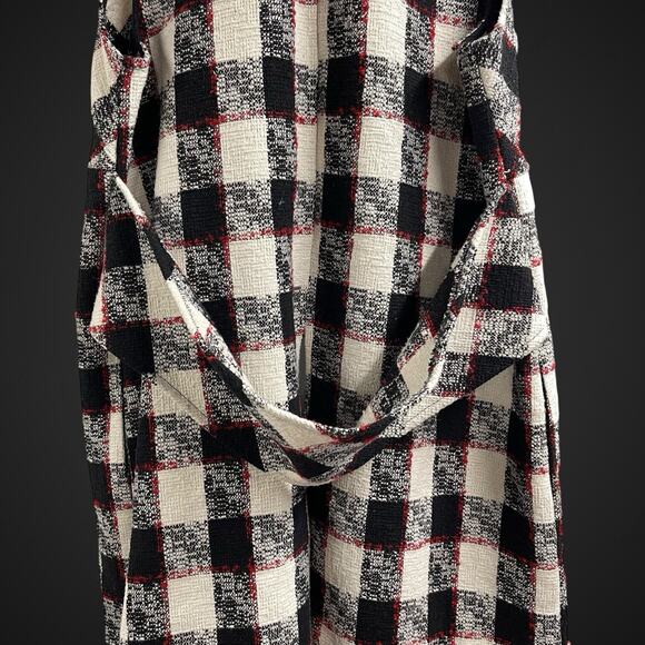 BCBGeneration Black White Red Longline Vest Small Sleeveless Jacket - Picture 6 of 9